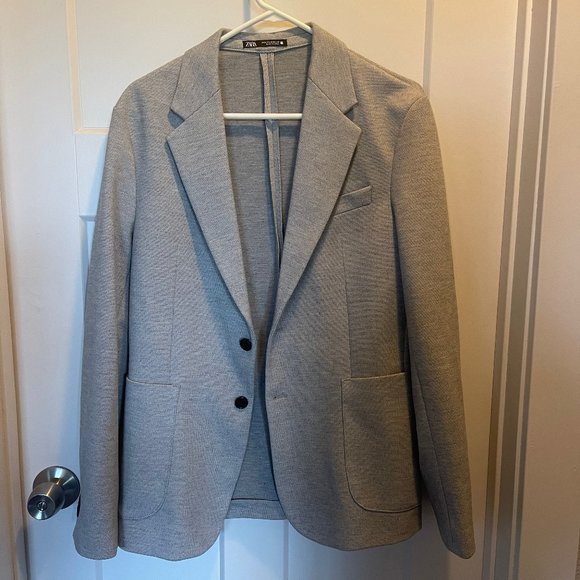 ZARA Gray Suit Jacket - Size Medium - Picture 1 of 7